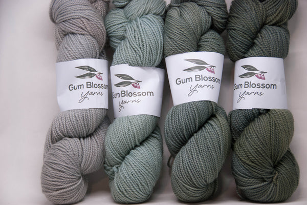 Black Bean gradient: #2 is the third skein from L side