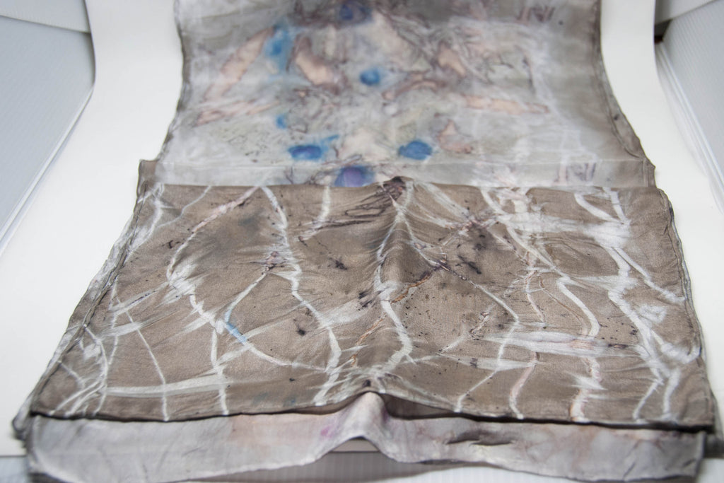 Silk Scarf - Eucalypt and Wattleseed